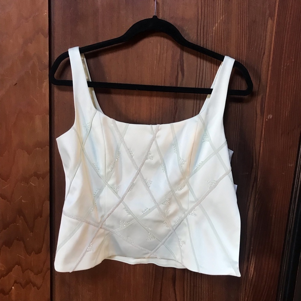 NWT Sandra Darren Embellished Evening Gown Top